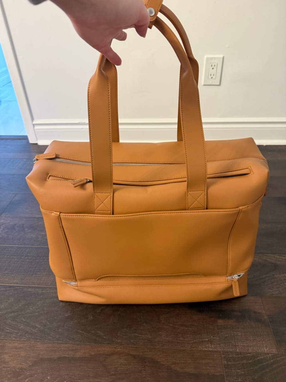 Monos Weekender Structured Travel Tote in Cognac Tan - Versatile Carry